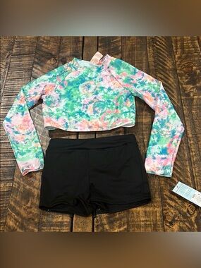 Floral Long Sleeve Swim Set size 6/7